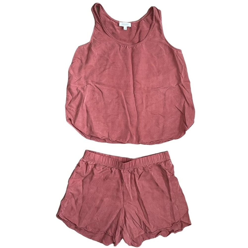 Haven Well Within Women's Pajamas Lounge Set Tank Shorts Size‎ Small Silky Rayon